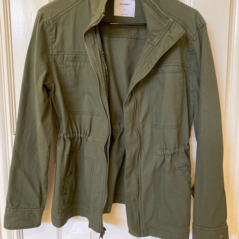 Green utility jacket